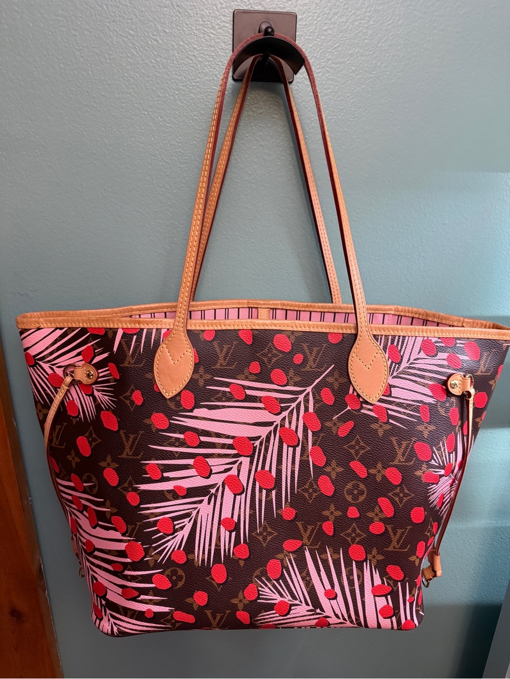 Authentic Louis Vuitton Jungle Dots Neverfull MM Medium & Sarah Wallet Monogram - Picture 2 of 12
